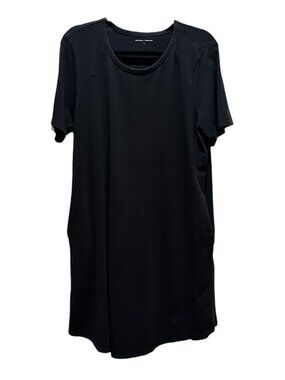 Universal Standard Halie T-Shirt Mini Dress in Dark Grey Pockets
